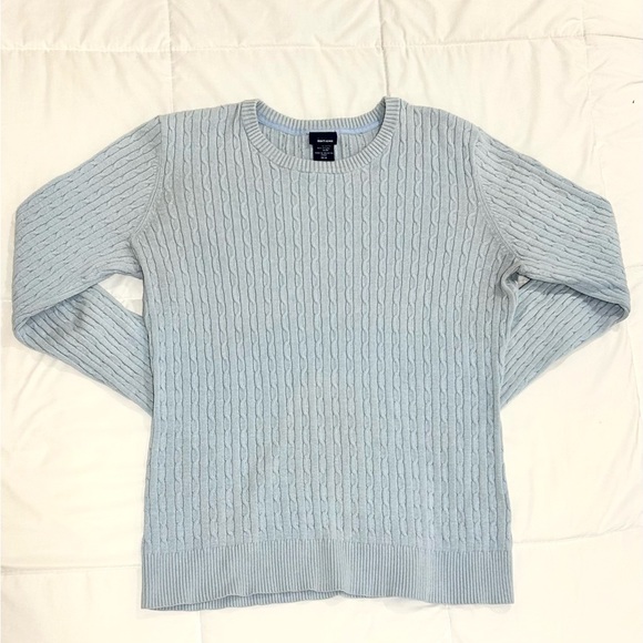 Blue Cable Knit Sweater - Picture 2 of 4